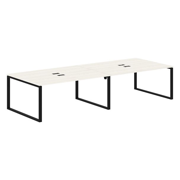 Стол 4-х местный EQWST 3513 Ясень Траун/Черный 3526х1346х750 EDIS - Вид 1