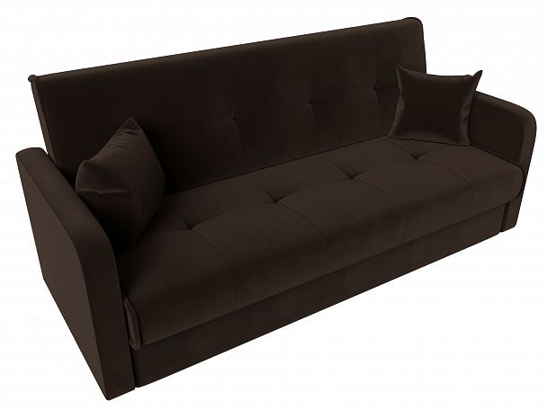 Диван книжка Надежда (полностью микровельвет коричневый) - Вид 5
