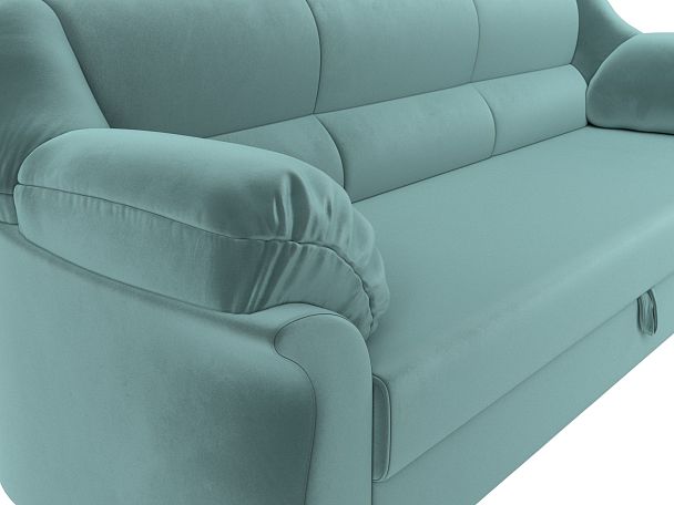 Диван прямой Карнелла (полностью велюр бирюзовый) - Вид 4