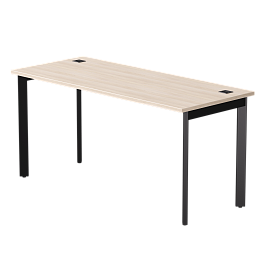 Стол прямой Everprof EVO на металлокаркасе 1580х670х755 мм опоры 45гр Дуб Соната/Черный - Фото предпросмотра