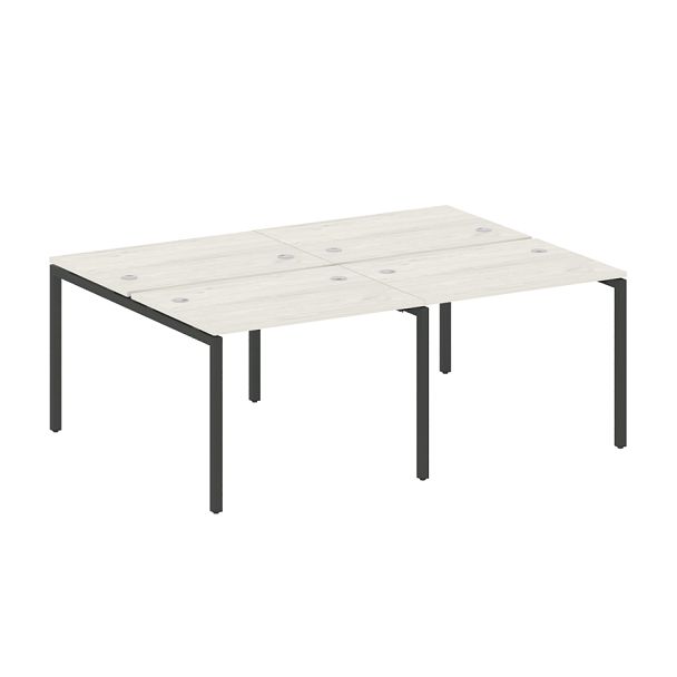 Metal System Quattro Р. ст. на 4 раб. места на П-образном м/к 40БП.СМ-4.1 Дуб наварра/Антрацит металл 2000*1475*750 - Вид 1