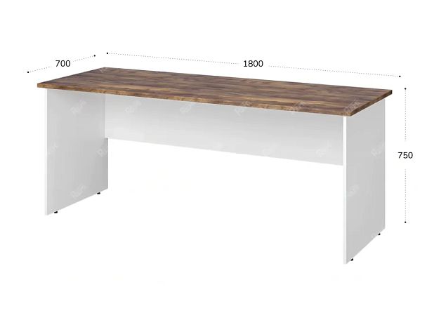 TANDEM RTD029-180-V Стол прямоугольный ун-й 1800х700х750 Вотан/Белый - Вид 2