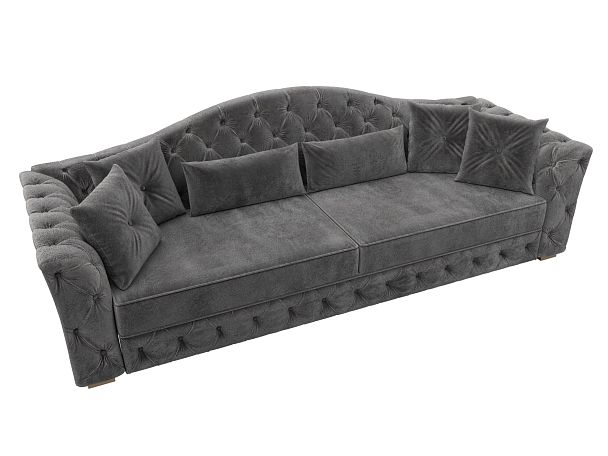 Диван прямой Артис Велюр серый - Вид 5