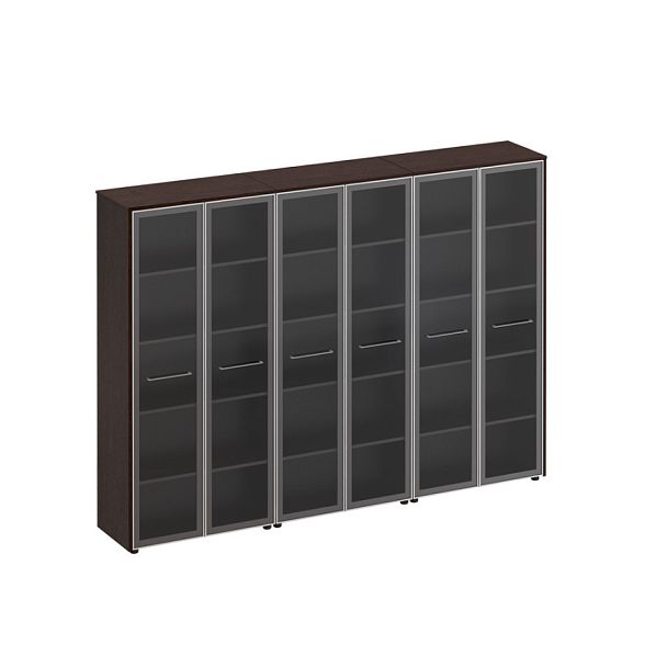 Шкаф комбинированный высокий (стекло + стекло + стекло) - Вид 1