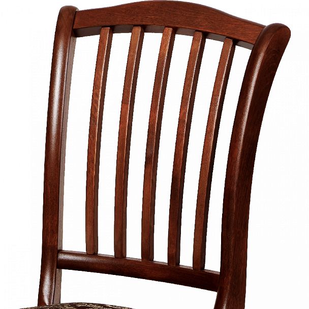 Комплект деревянных стульев с мягким сиденьем Элин Темный орех/Темно-коричневый жаккард, 3 шт. - Вид 6