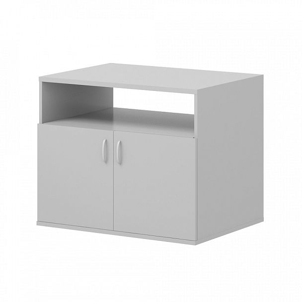 Тумба под оргтехнику "Логистика"  ПК-ЛОГ-ШО65Х80/35-В1-19 серый шагрень - Вид 1