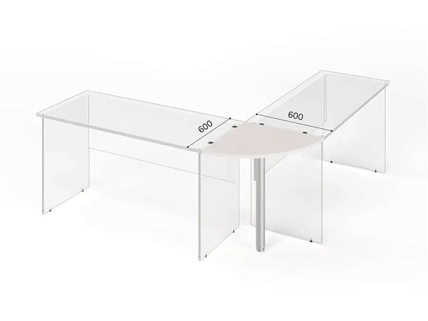 ЛАЙТ / LIGHT RLG012-6x6 Угловой сектор 60x60x2,2 Дуб Молочный - Вид 2