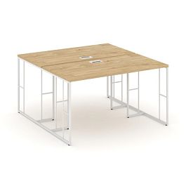 Rift Рабочая станция RF.DRS-012 Тиквуд Светлый/Металл Белый 1180*1432*750 - Фото предпросмотра