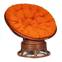 Кресло-качалка Папасан/Papasan (W 23/01 B) /с подушкой/Pecan (орех) - Фото предпросмотра