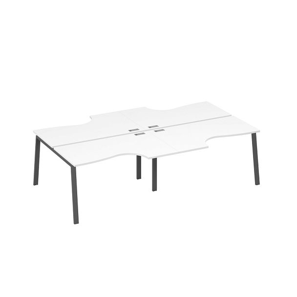Рабочая станция TRE со столами (4х140) Классика A4 А4 Б3 184-2 БП белый премиум / металлокаркас антрацит - Вид 1
