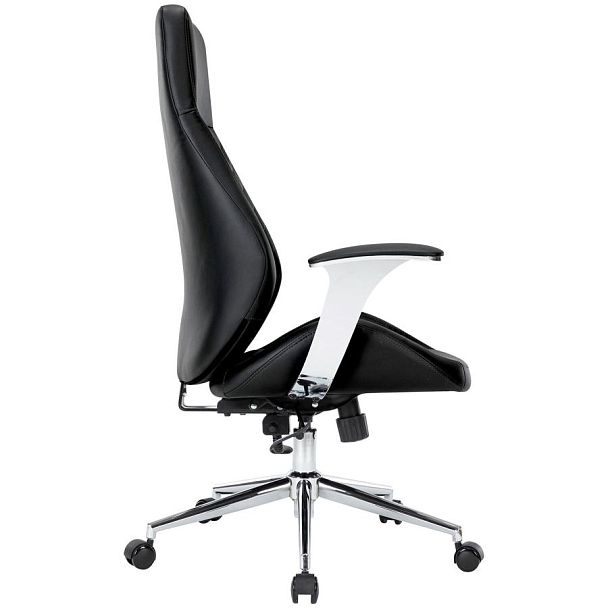 Кресло офисное CHAIRMAN CH 790, хром, эргономичное, экокожа, черное, 7145936 - Вид 5