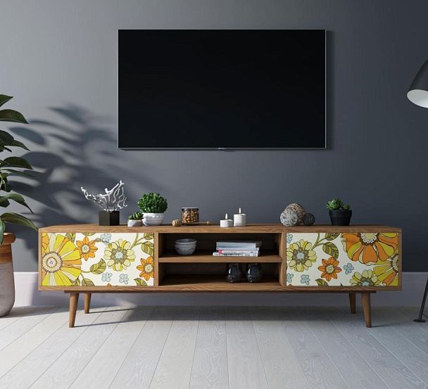 Комод Berber с нишей низкий под TV принт 47 арт BB49/Print_47 - Вид 5