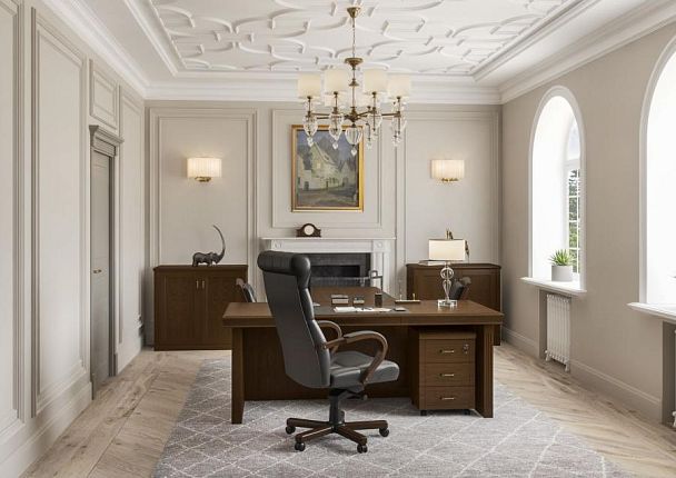 Шкаф комбинированный высокий (2 для документов + 1 для одежды широкий) Perseo ПС 373 ДМ дуб мелвилл - Вид 3