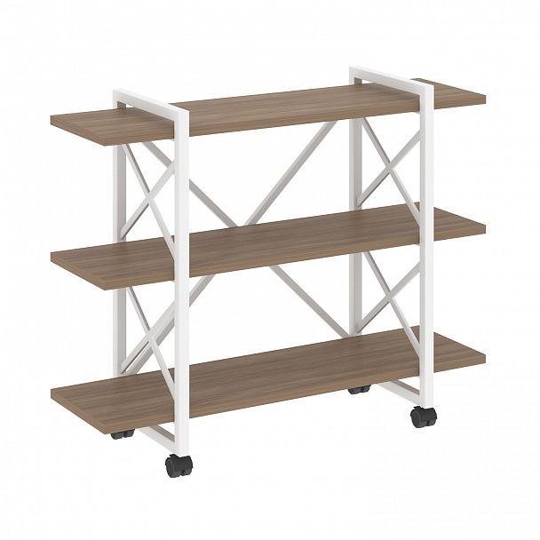 Стеллаж на колесах "Loft" VR.L-MST.K-3.8V дуб аризона/белый - Вид 1