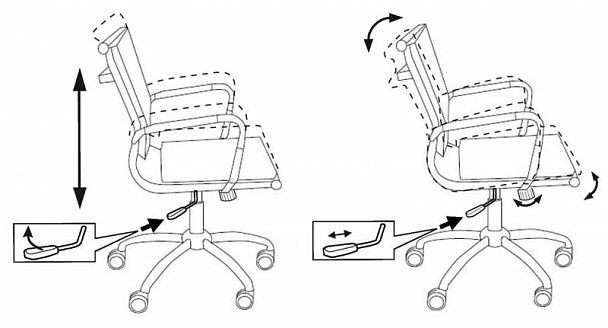Кресло руководителя CH-993-Low оранжевый эко.кожа низк.спин. крестовина металл хром - Вид 6