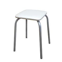 Табурет 22 квадрат белый на искре - Фото предпросмотра