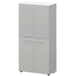 Шкаф высокий закрытый СМШ48.2.28F(Б) Белый 792x380x1595 Кортез - Фото предпросмотра