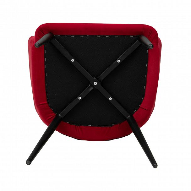 Стул Аква, ножки черные, велюр красный - Вид 8