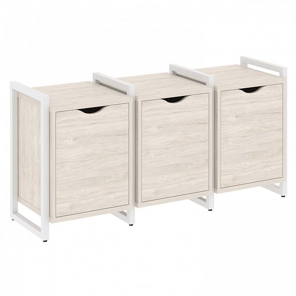 Тумба на опорах наборная "Loft" VR.L-TN-5.O денвер светлый/белый - Вид 1