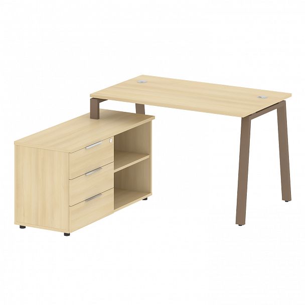 Рабочая станция "Metal System" БА.РС-СТС-2.2 акация/мокко - Вид 2