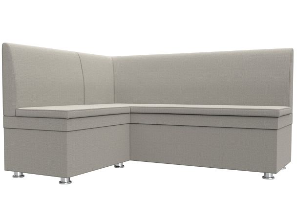 Диван кухонный угловой Уют левый угол Рогожка бежевый - Вид 1