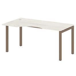 Metal System Quattro Стол криволинейный левый на П-образном м/к 50БП.СА-1 (L) Дуб наварра/Мокко металл 1600*900*750 - Фото предпросмотра