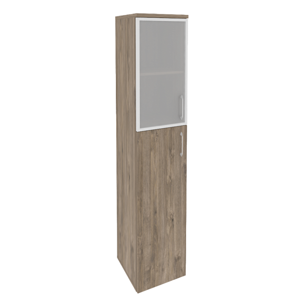 Onix Шкаф высокий узкий левый O.SU-1.7 R (L) Тиквуд темный 400*420*1977 - Вид 1