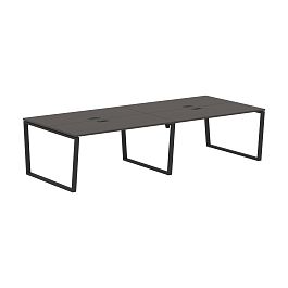 Стол 4-х местный EVWST 3113 Мокко/Черный 3126х1346х750 EDIS - Фото предпросмотра