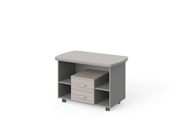 БЕРЛИН / BERLIN Мобильная тумба на роликовых опорах 1200х600х700 Дрифтвуд/Серый - Фото предпросмотра