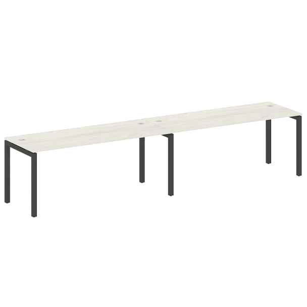 Metal System Quattro Р. ст. на 2 раб. места на П-образном м/к 50БП.СМ-2.5 Дуб наварра/Антрацит металл 3600*720*750 - Вид 1