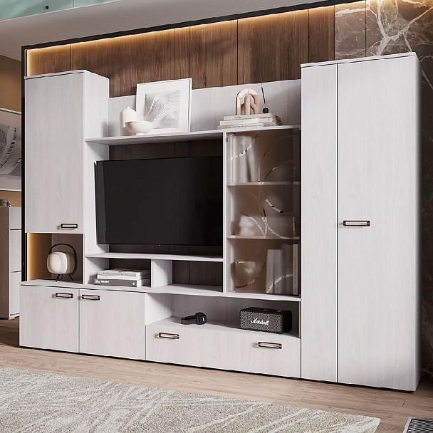 Гостиная Сиенна ЛДСП анкор/анкор - Вид 3