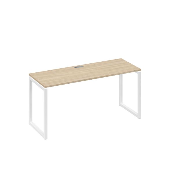 Стол письменный на металлокаркасе QUATTRO A4 А4 Б4 005 БП дуб скандинавский / металлокаркас белый - Вид 1
