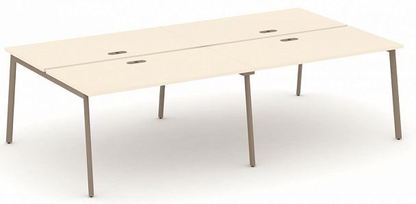 Рабочая станция на 4 места "ESTETICA" ES.D.RS-4.4-LP Сатин - Вид 1