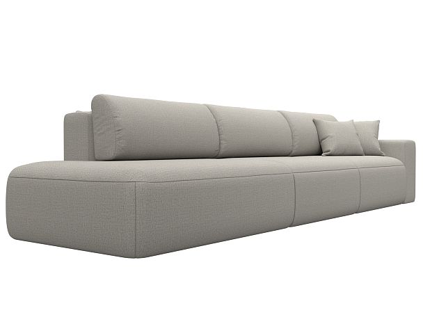 Диван прямой Лига-036 НПБ Модерн Лонг подлокотник справа Рогожка бежевый - Вид 3