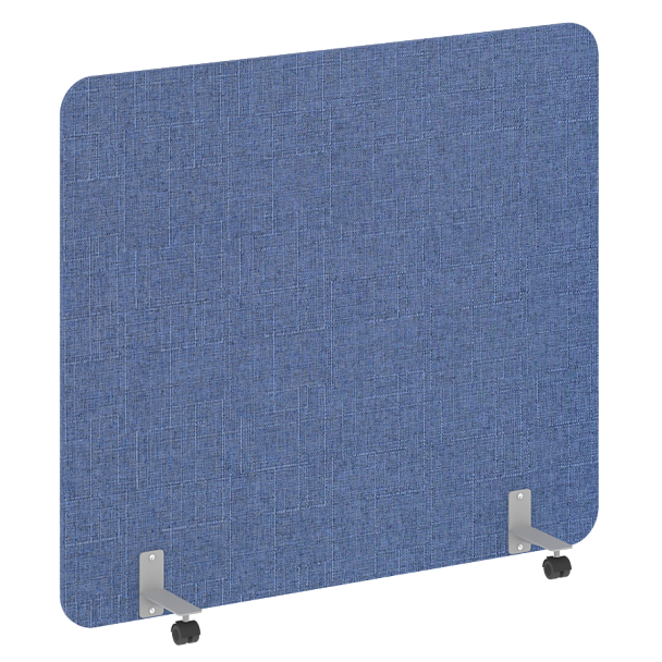 R-line soft Перегородка на металлических опорах, на роликах AP.R-160-140 Romeo 11/Серый металл 1600*18*1400 - Вид 1