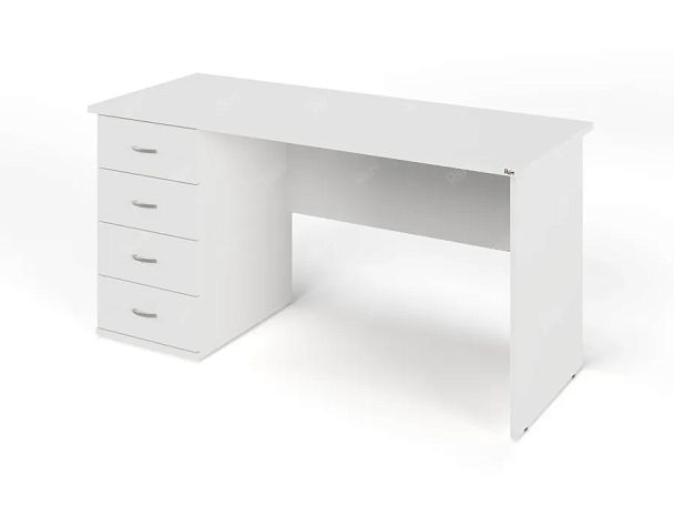 ЛАЙТ / LIGHT RLG007-15x6L Однотумбовый стол 150x60x75 Белый - Вид 1