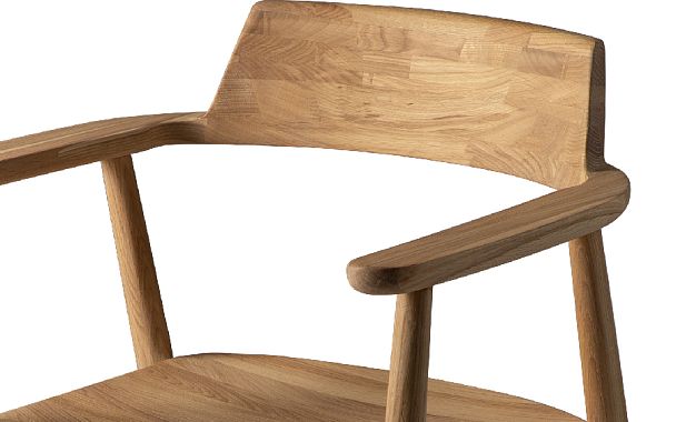 Кресло деревянное из массива дуба Сэн Дуб натуральный - Вид 9