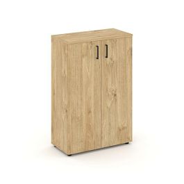 Стайл Проджект Шкаф средний широкий SN.STS.E-204 Тиквуд Светлый/Черный Ручки 796*400*1203 - Фото предпросмотра