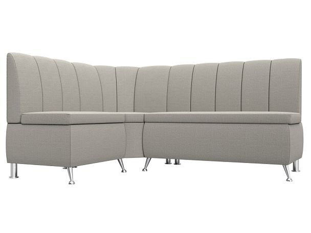 Диван кухонный угловой Кантри левый угол Рогожка бежевый - Вид 1