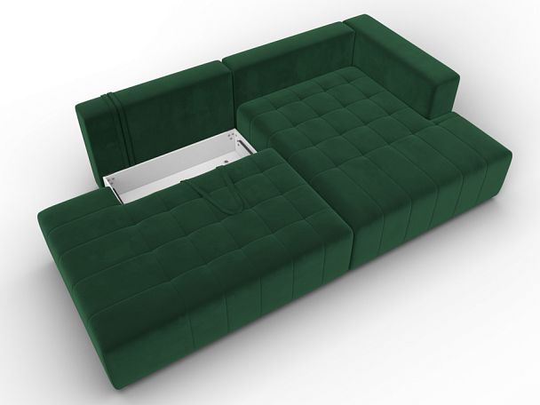 Диван угловой Лига-103 НПБ угол правый Велюр зеленый - Вид 7