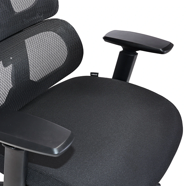 Кресло BRABIX PREMIUM "Veyron ER-703", адаптивный механизм, регулируемый подголовник, сетка/ткань, черное, 532966 - Вид 10
