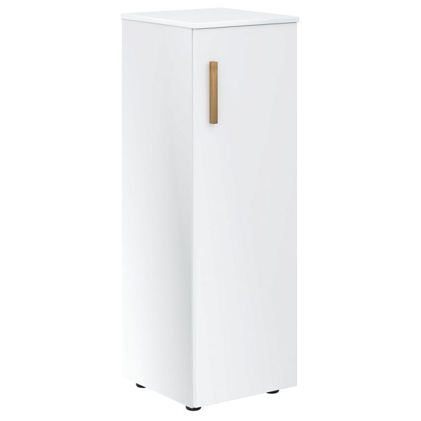 Шкаф колонка со средней дверью и топом FMC 40.1(R) Белый премиум/Белый премиум 404х429х1213 FORTA - Вид 1