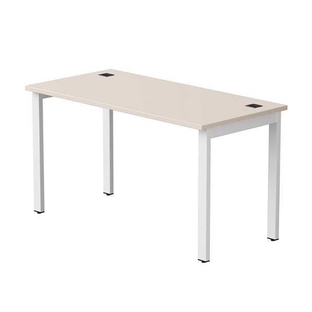 Стол прямой Everprof EVO на металлокаркасе 1380х670х755 мм Кашемир/Белый - Вид 1