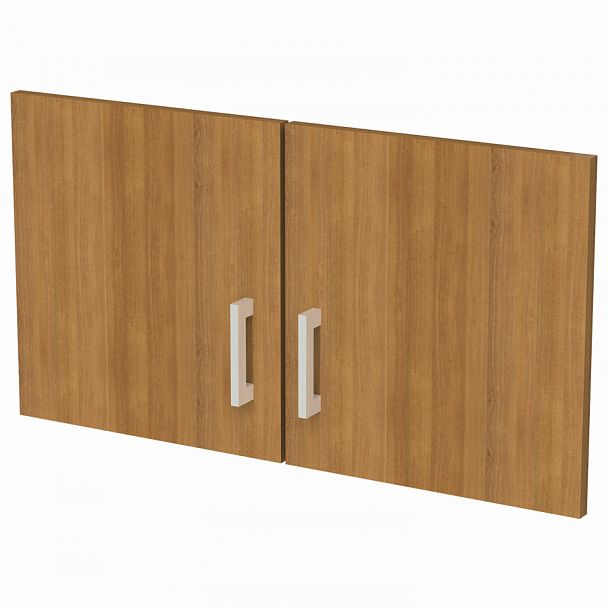 Дверь ЛДСП низкая "Арго", КОМПЛЕКТ 2 шт., 355х18х390 мм, орех, А-603 - Вид 1