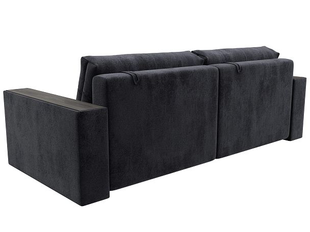 Диван прямой с декором Лига-049 НПБ Велюр серый - Вид 5