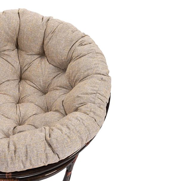 Кресло Папасан/Papasan (23/01 W) /с подушкой и ремешками/Antique brown (античный черно-коричневый) - Вид 6