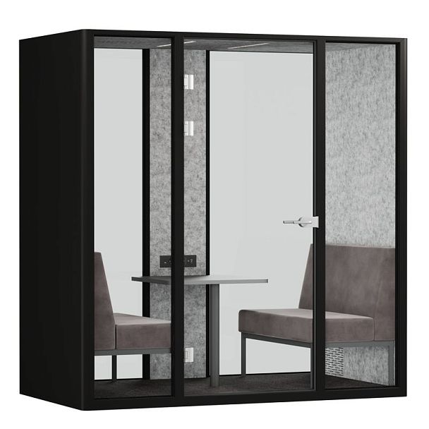 SoundCube RV QUATTRO з/с-стекло  SDC-2.2-GL Черный/Зимний Лес/Черный/Антрацит/Прозрачный/Серый 2200*1470*2278 - Вид 1