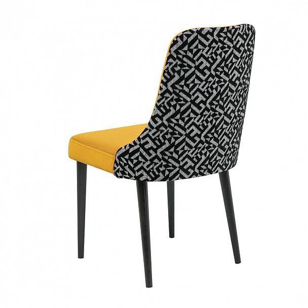 Стул Kongsberg без прострочки, микровелюр Avelina 9116, спинка elegancia 900, морилка чёрная - Вид 4