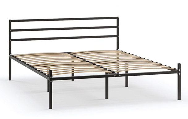 Кровать металлическая Металика Г3, 1200х2000, цвет черный - Вид 1