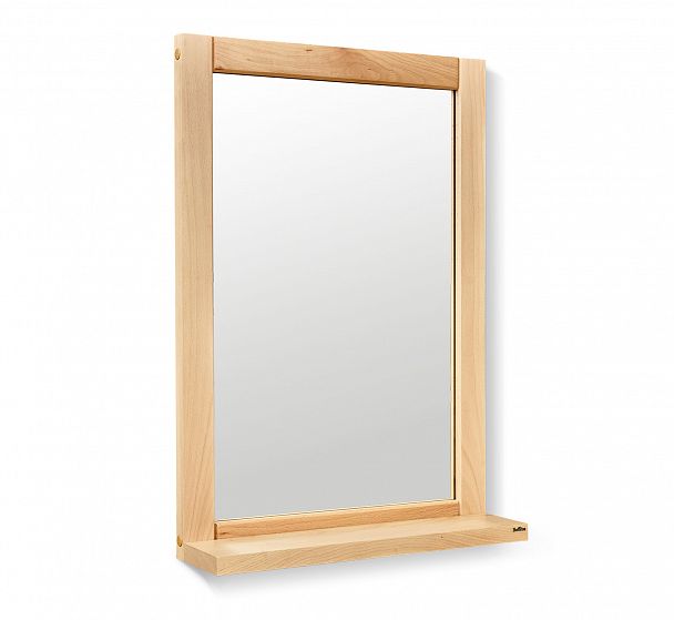 Зеркало с полкой Sheffilton Альберо SHT-М2 прозрачный лак - Вид 1